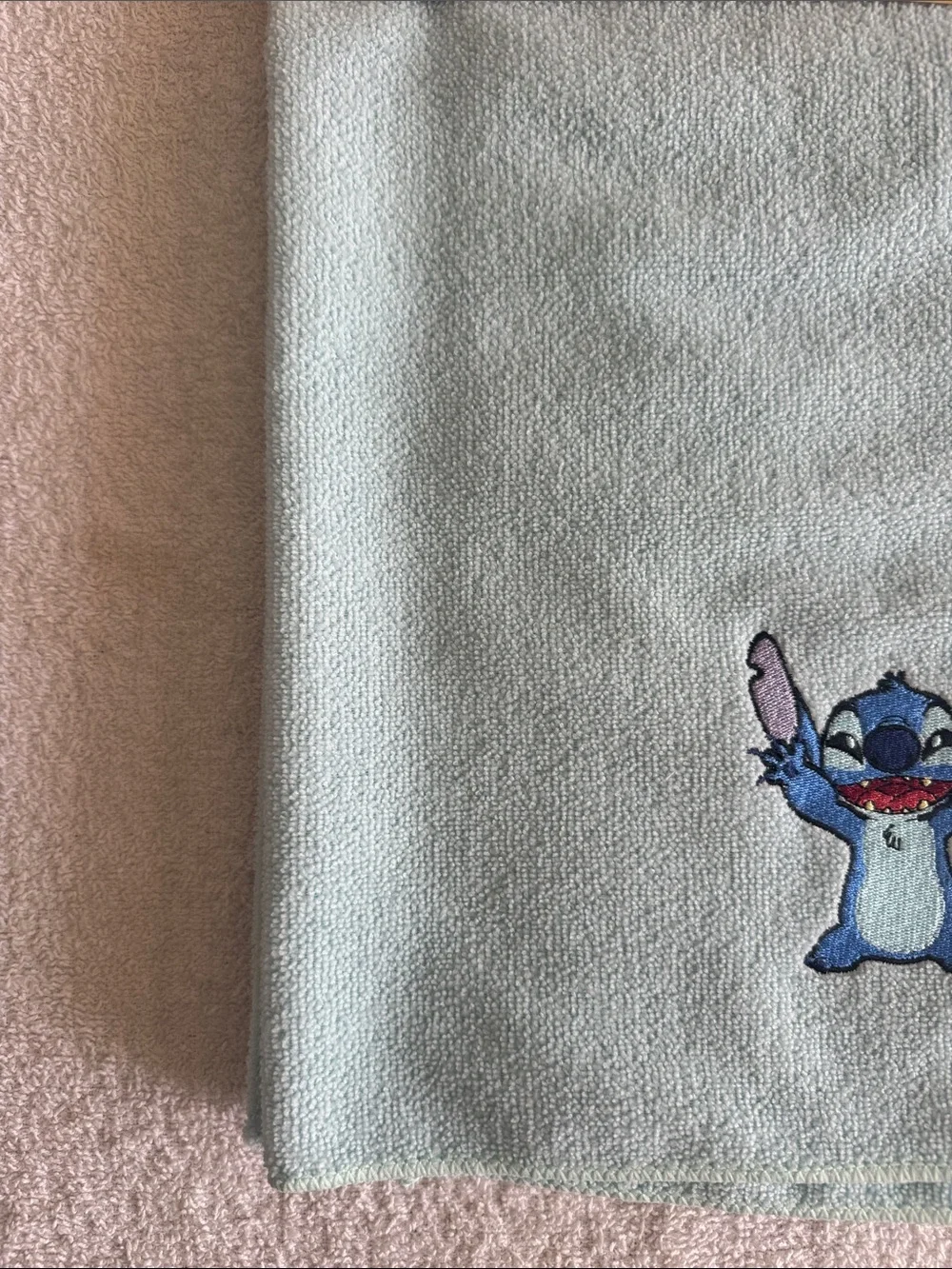 Disney Stitch Mint Blue Microfiber Pet Drying Towel